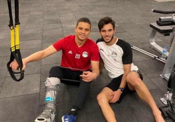 حمدي فتحي وسعد سمير اثناء فترة التأهيل