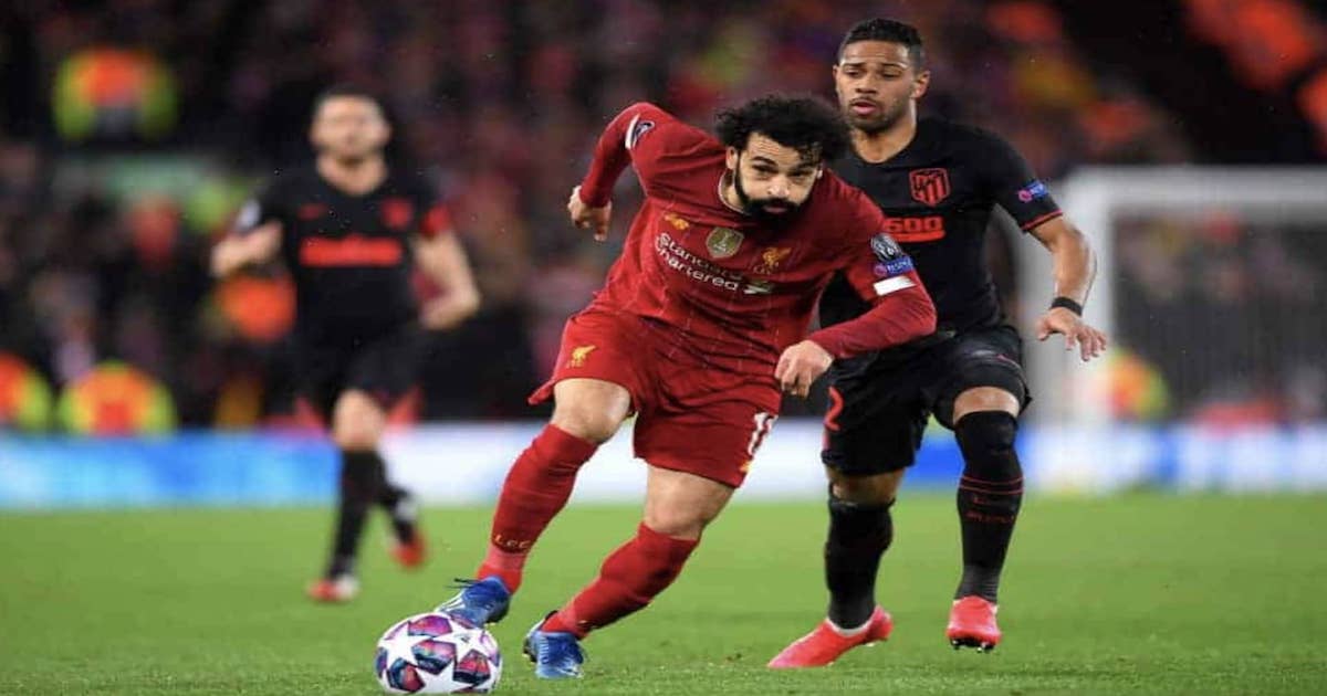 محمد صلاح في مباراة اتلتيكو مدريد
