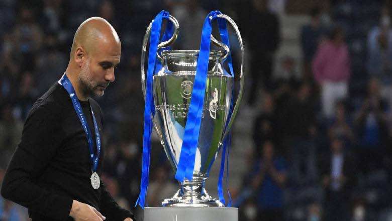 مدرب مانشستر سيتي "بيب جوارديولا" في نهائي دوري أبطال أوروبا 2021