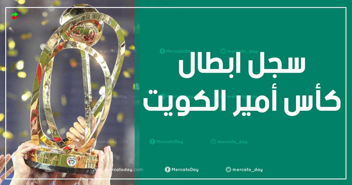 سجل أبطال كأس أمير الكويت لكرة القدم عبر التاريخ