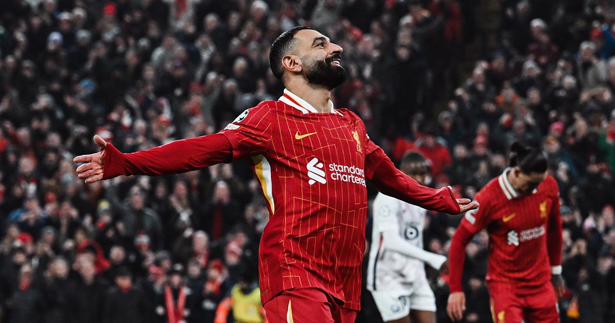 صلاح يسجل هدفه الـ50 في دوري الأبطال وليفربول يُكمل مشواره المثالي
